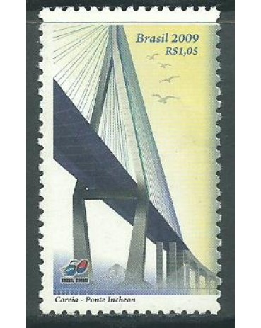 C2920 COREIA DO NORTE E COREIA DO SUL, PONTE INCHEON  2009   MINT 5861 